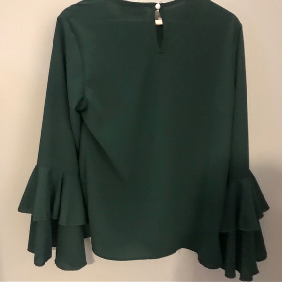 Emerald Green Blouse - Picture 2 of 3